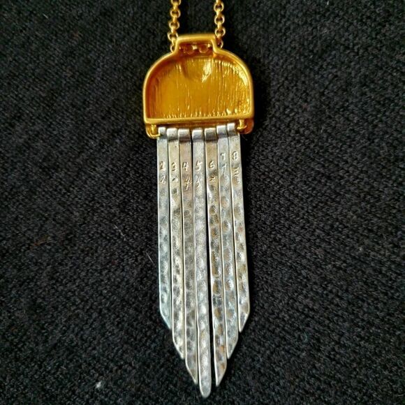 Long mixed metal Pendant NWOT - Picture 5 of 5